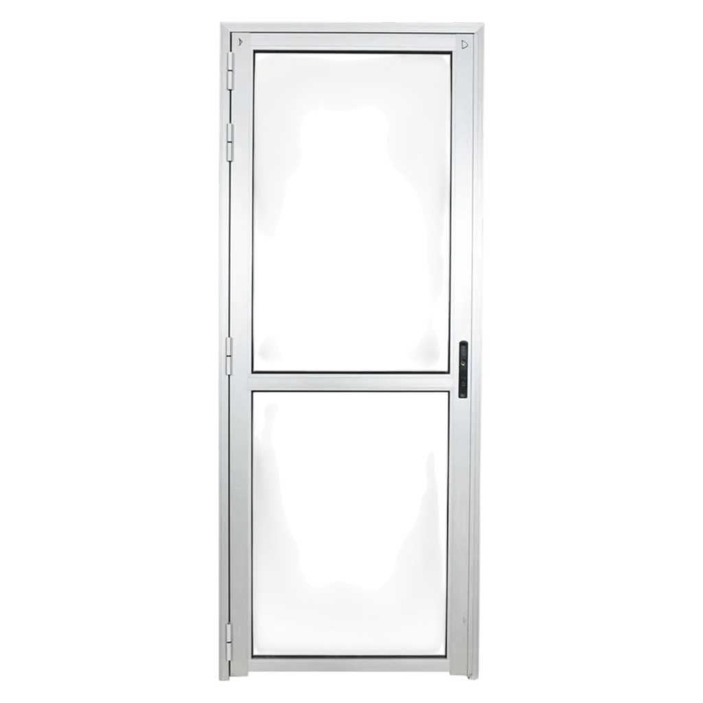 Puerta todo vidrio serie S30 Blanco v5mm con divisor 75 x 210 - Vista Interior Derecha
