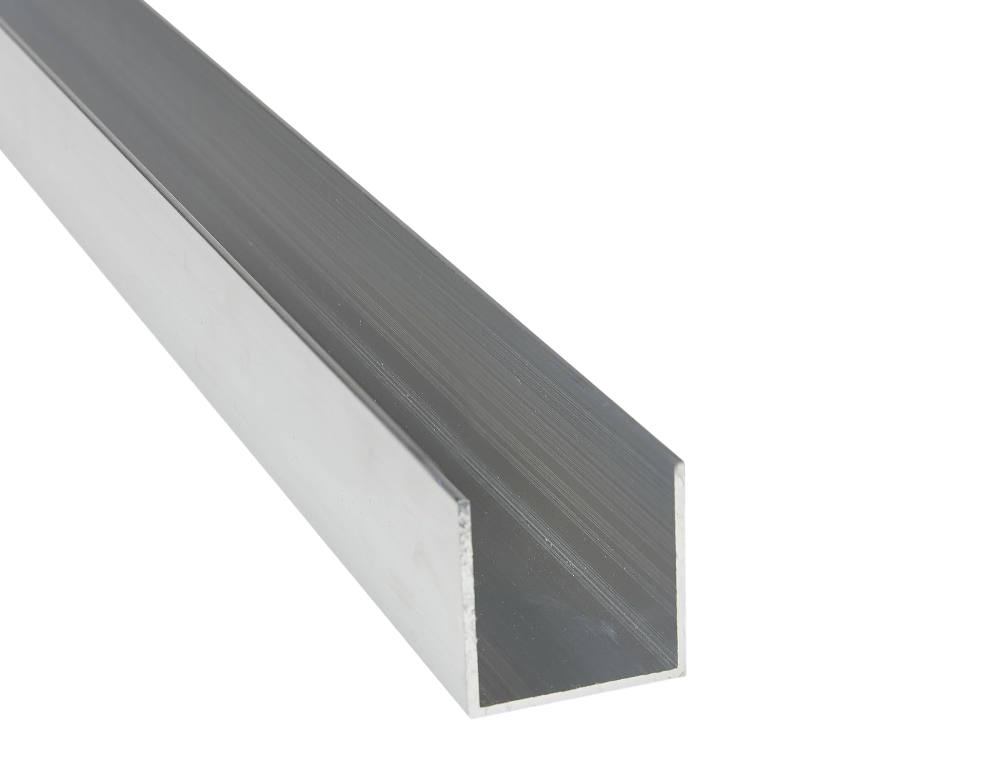 Perfil Aluminio Tipo U 30 x 15m x 1.3mm x 6.4m Anodizado Natural