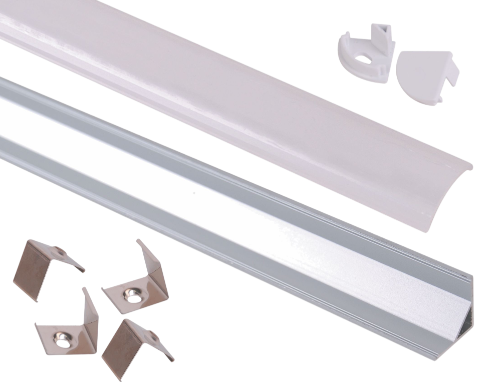 Zócalo Aluminio x 2m Completo Esquinero