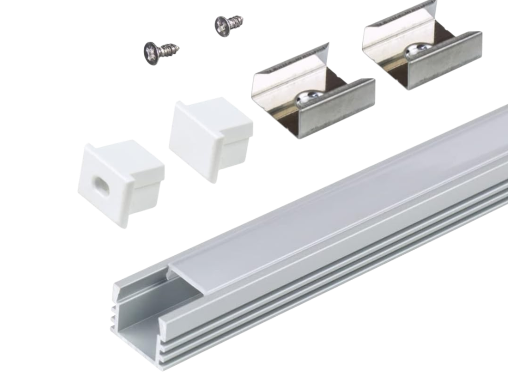 Zócalo Aluminio Embutir x 2m Completo Y2427