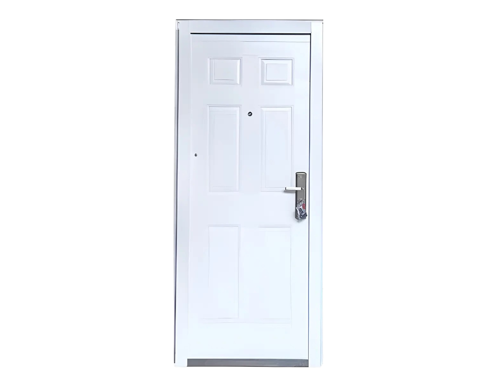 Puerta Exterior Seguridad Semiblindada 28 Kg Blanca 82cm x 2.05m Izquierda