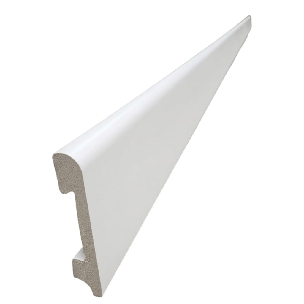 Zócalo EPS Blanco Boleado 15mm x 80mm x 2.4m W1 JT36 