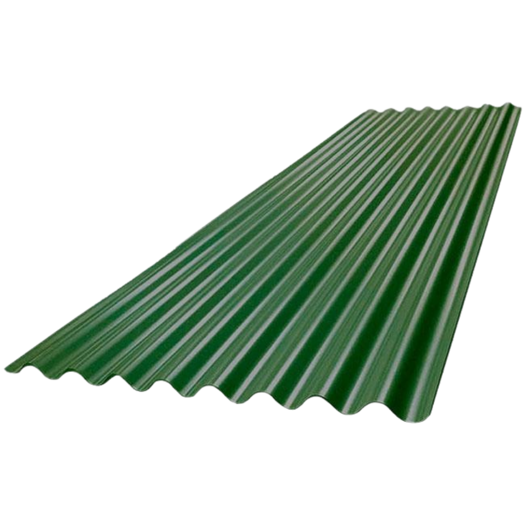 Chapa Ondulada Verde Cal 26/0.40mm 1m útil x ML AGP 