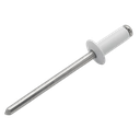 Remache POP Espigado Ciser 4 mm x 12 mm x 100 un BLANCO