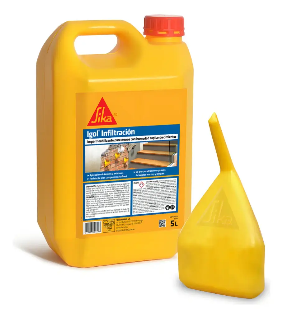 Sika Igol Infiltración Impermeabilizante Capilar 5L + 6 Ampollas