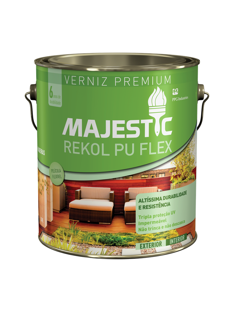 Majestic Verniz Rekol PU Flex Canela Acetinado x 3.6L - MJ6811.01