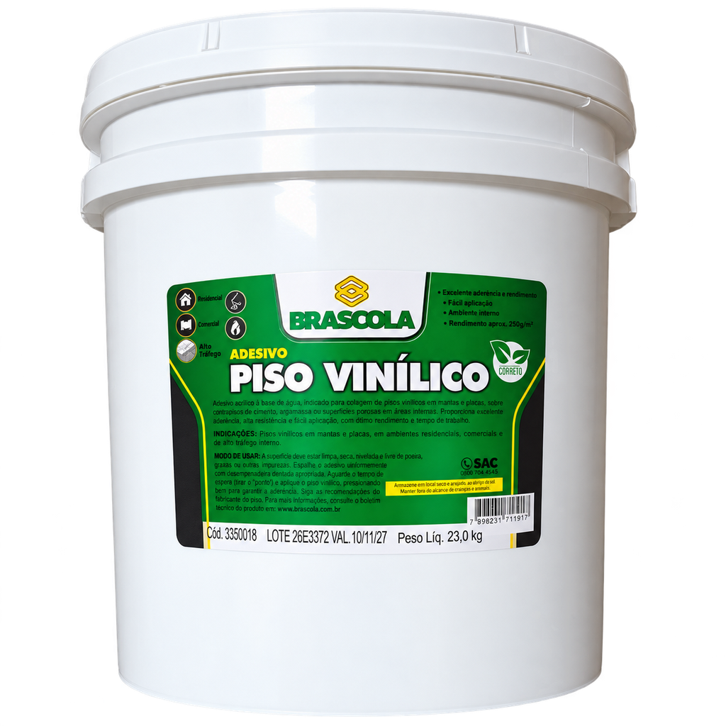 Brascola Piso Vinílico Adhesivo  Acuoso 23L