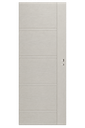 Puerta Interior HDF Madera Blanca 5 Paneles con Marco Ajustable 10 cm 2,00 x 0,80 m