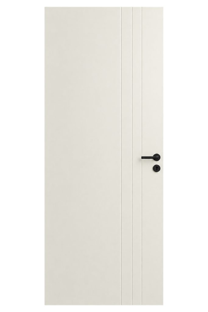 Puerta Interior HDF Triple Greca Vertical Marco Ajustable 10cm x 2m x 80cm