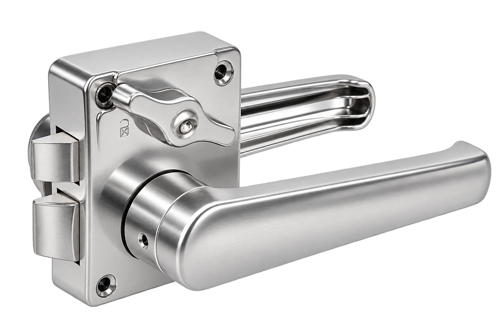 Cerradura con Manija TYTXRV para Puerta de Baño 15-25 mm Plateada