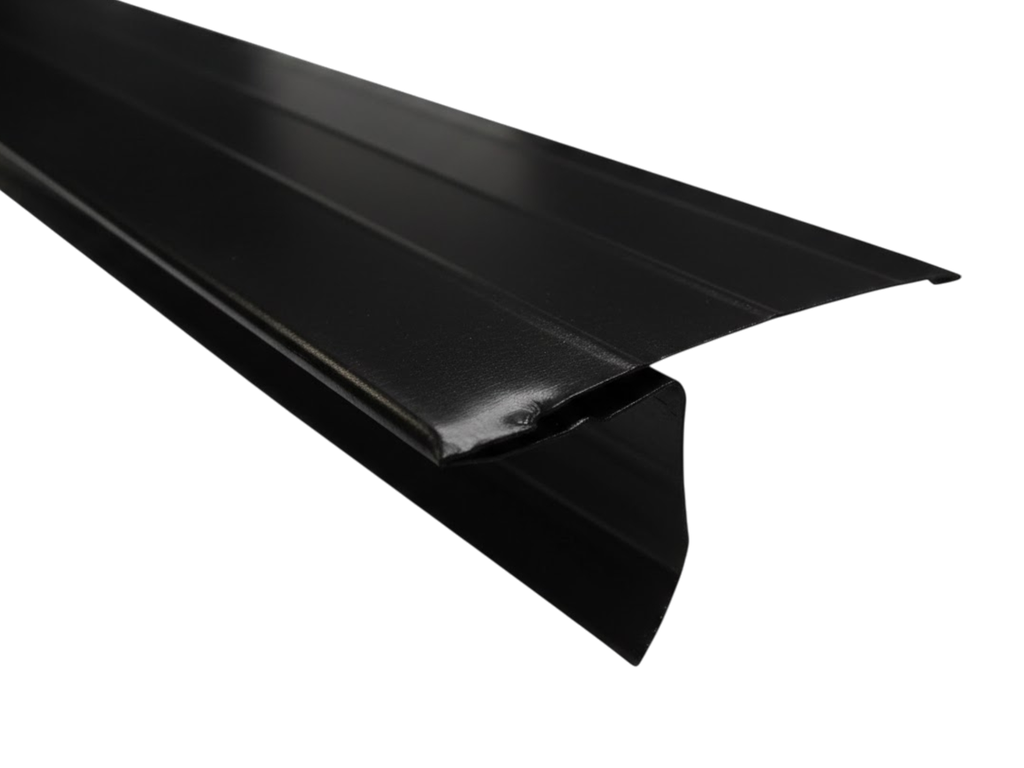 Cierre Lateral Teja Americana Goterón Metálico Negro 90x20x40x2.5m