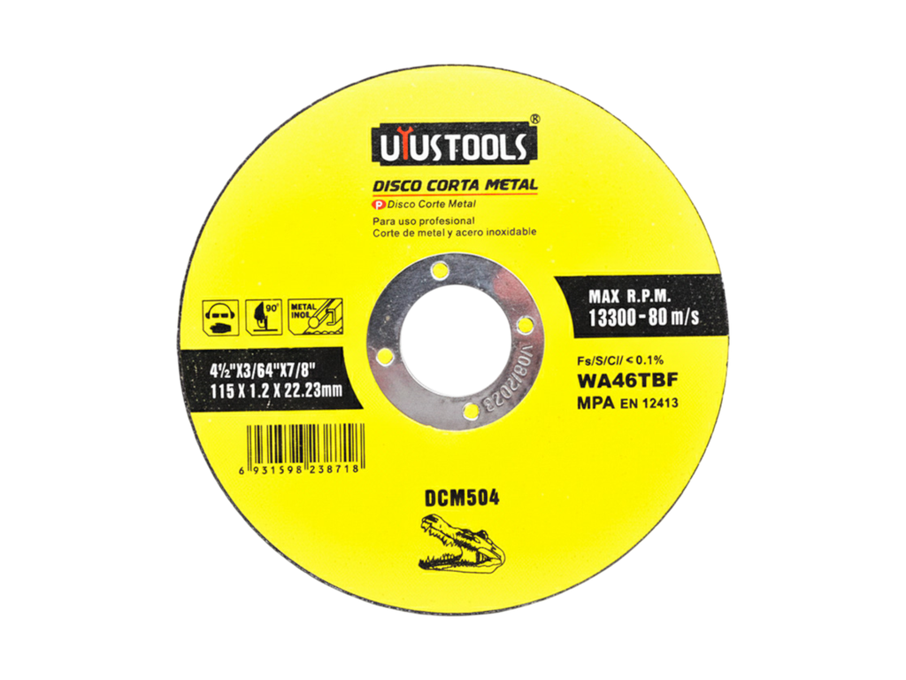 Disco de corte metal 4.5" 1.2mm Uyustools 
