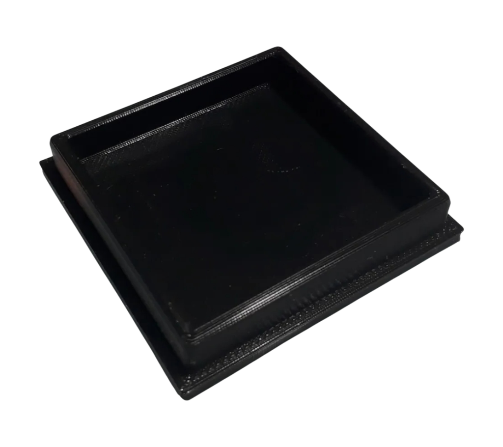 Tapa PVC Plana Para Caños 80 x 80mm - Negra