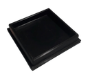 Tapa PVC Plana Para Caños 80 x 80mm - Negra
