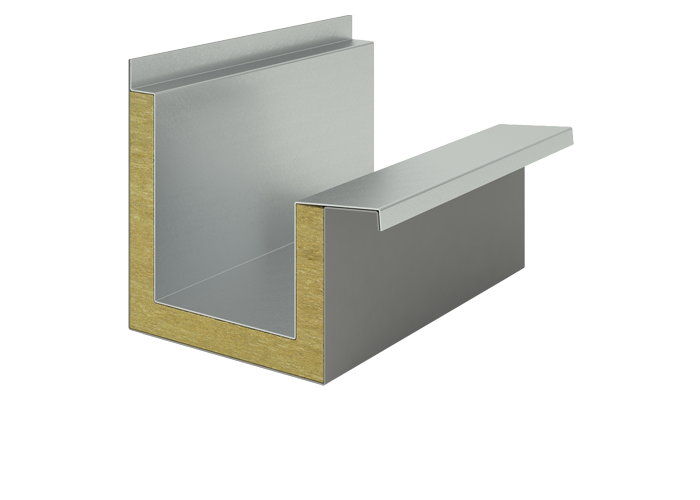 Canalon Doble Roof 80mm x 3m x 150mm Gris 7037 Bromyros