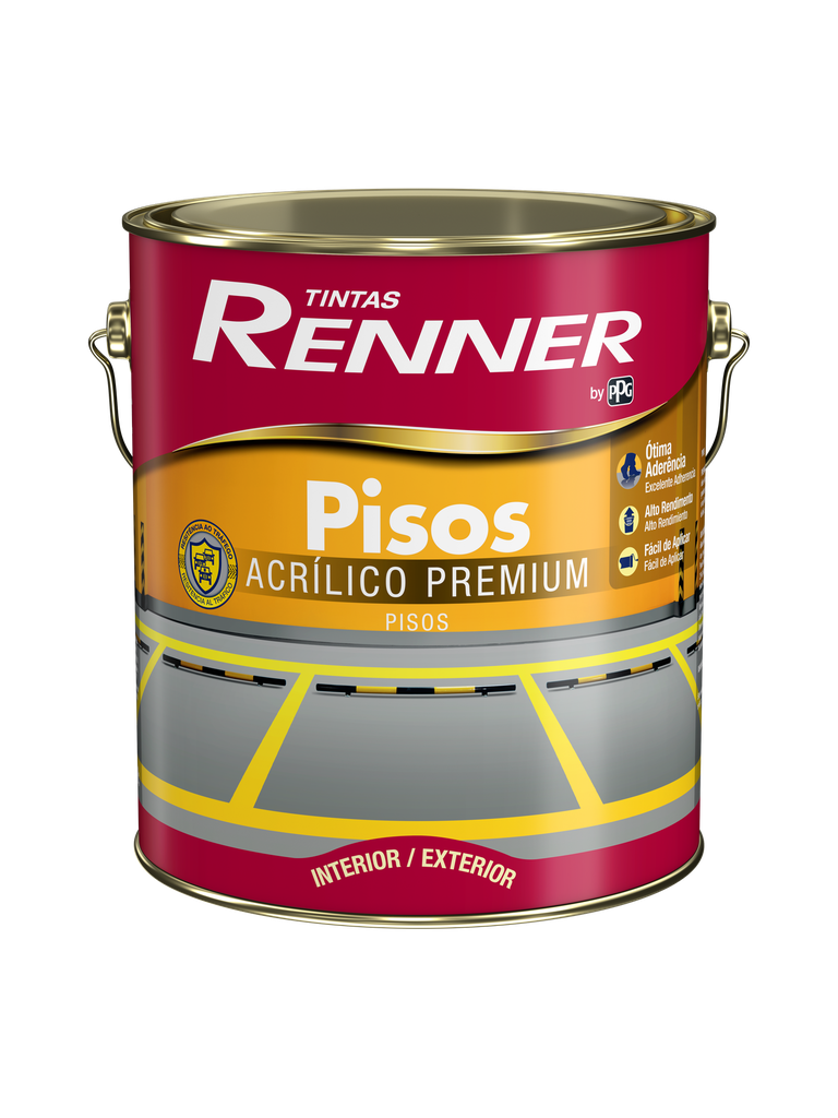 Pintura Piso Base Agua Negro Mate - 3.6 L - Renner