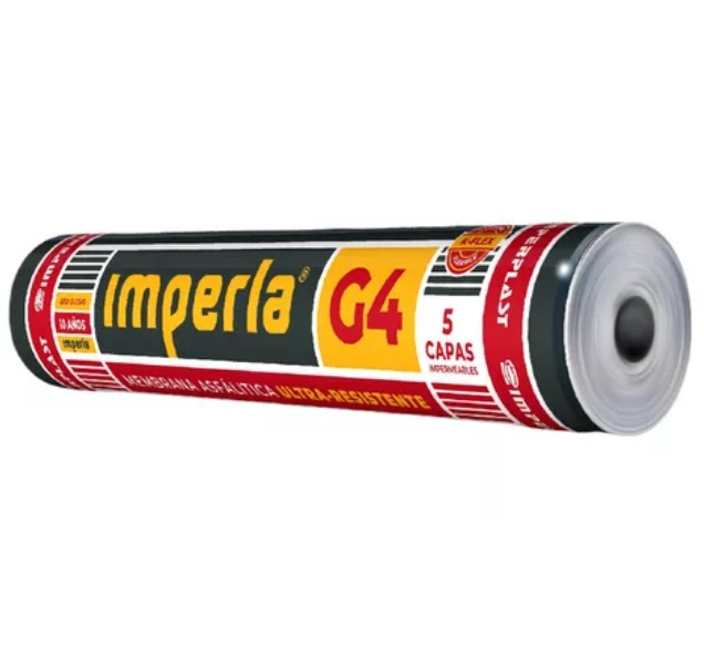 Membrana Asfáltica Imperla G4 Flex 1m x 10m x 4mm 44 Kg
