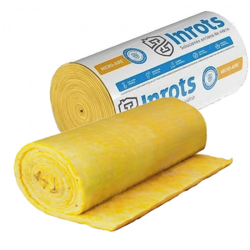 Lana de Vidrio Inrots 50mm 1,2m x 15m - 18m2 Comun