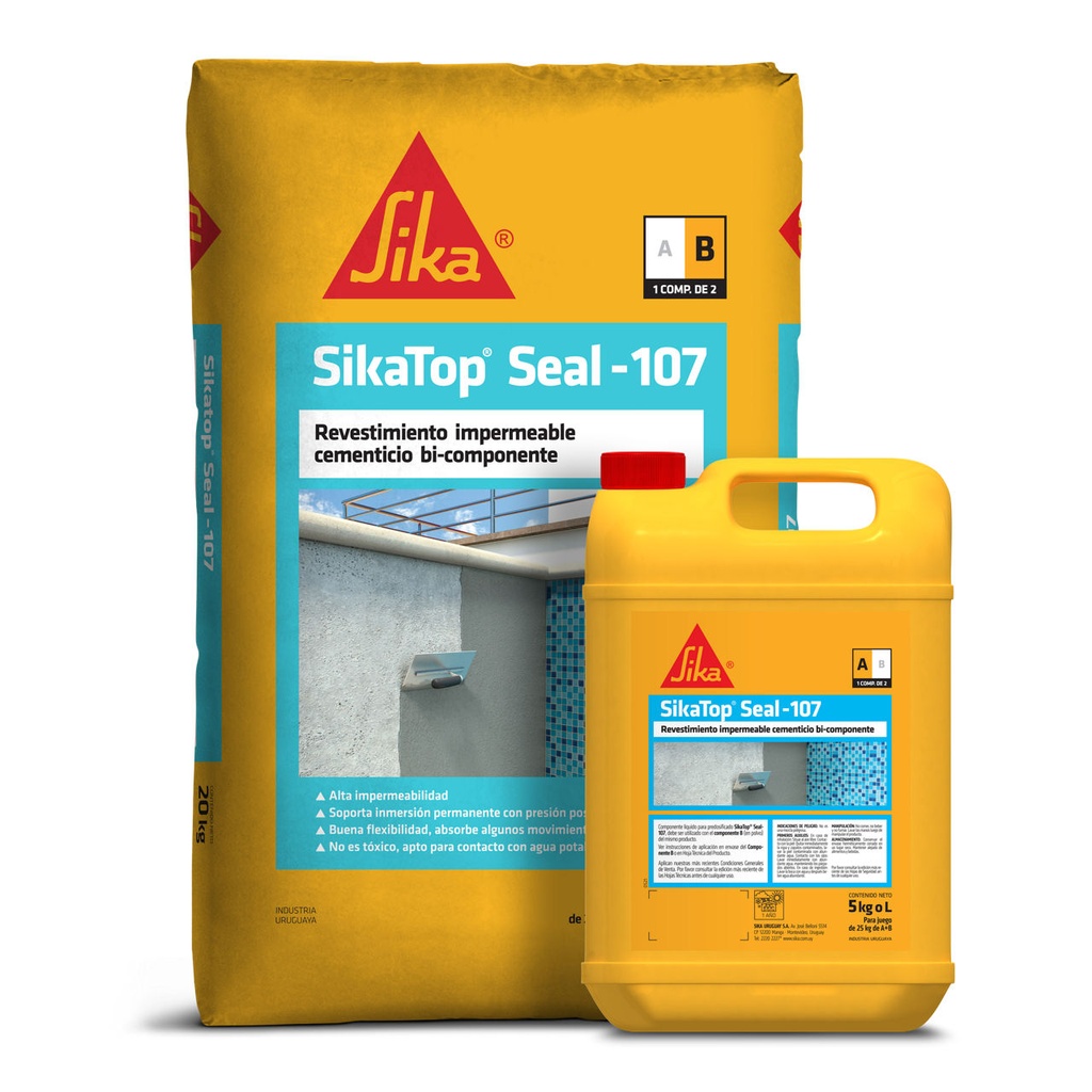 Revestimiento Cementicio SikaTop Seal 107 FLEX - Impermeable 20 + 5