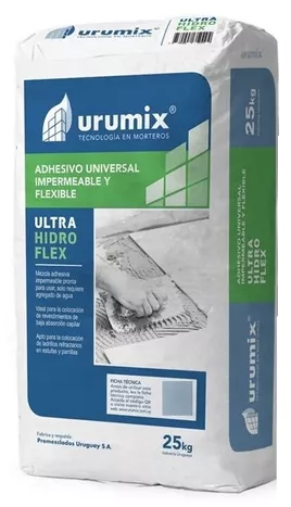 Adhesivo Urumix Ultra Hidro FLEX 25 Kg Porcelanato FLEX