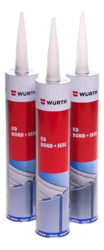 Adhesivo K+D Pega y Sella Pintable 300ml Wurth Negro