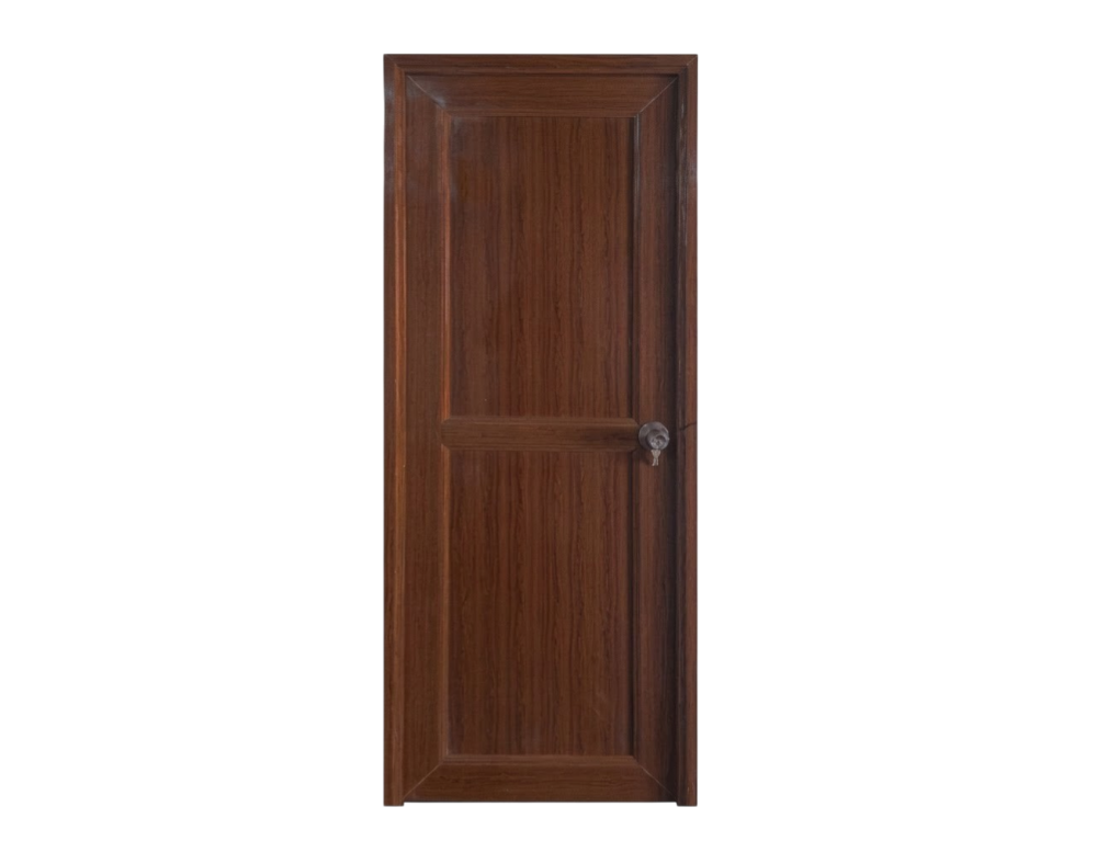 Puerta Interior PVC Caoba Claro Plasbil 70cm x 2m Izquierda