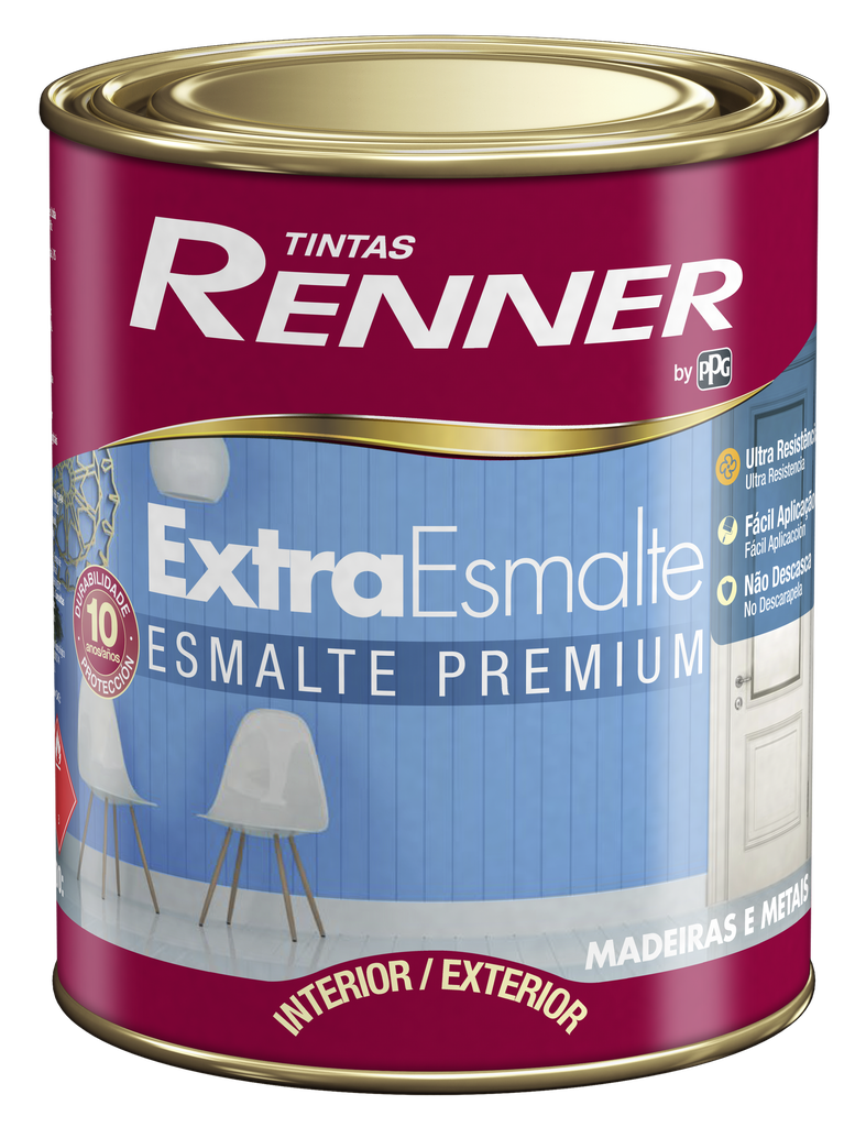 Pintura  Extra Esmalte Aluminio 18 L - Renner