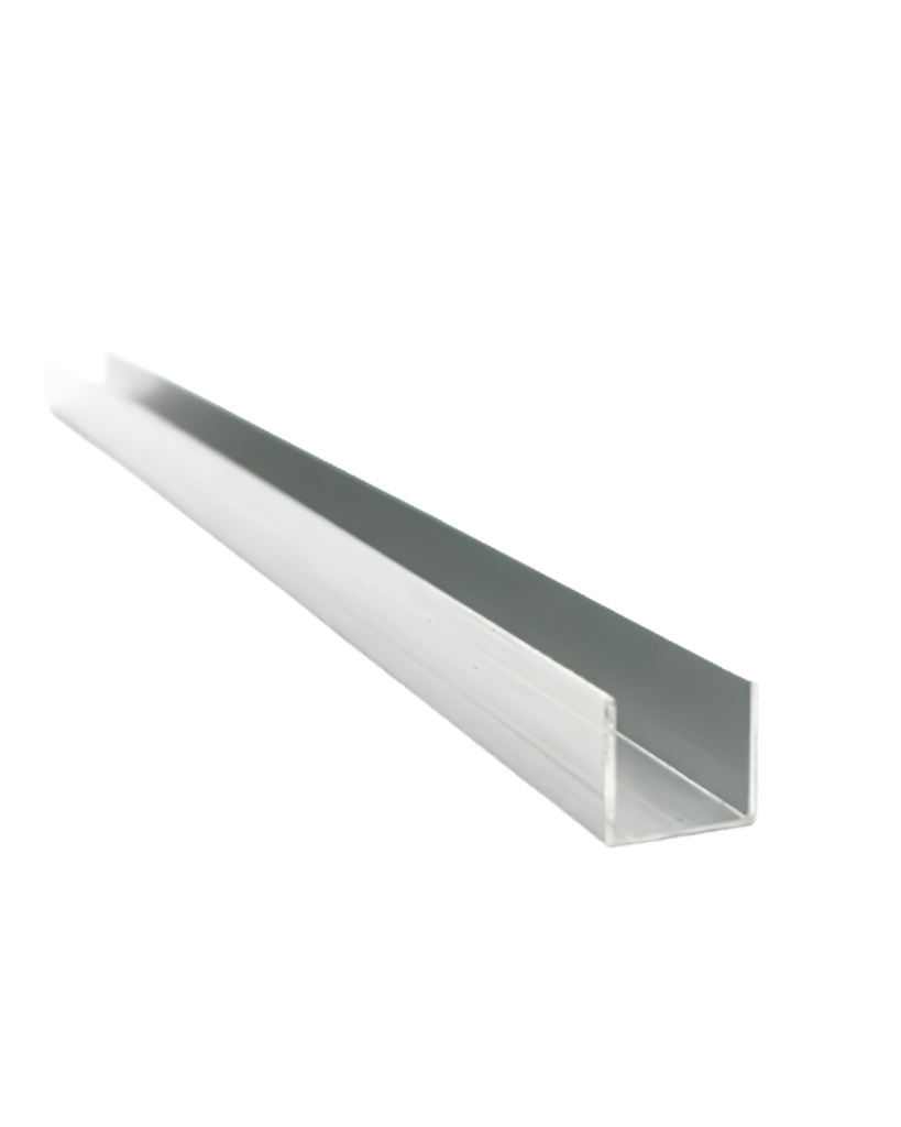 Buña U Aluminio 9.5mm x 9.5mm x 1.6mm x 6.8m - Terminaciones