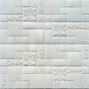 Placa Decorativa 3D Autoadhesiva 70cm x 77cm Mosaico Marfil HG61