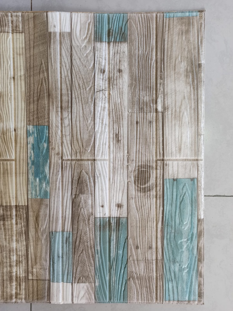 Placa Decorativa 3D Autoadhesiva 70cm x 77cm - Madera Marrón