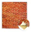 Placa Decorativa 3D Autoadhesiva 70cm x 77cm - Ladrillo Roja