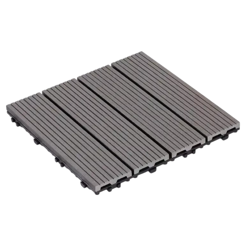 Deck Símil Madera para Exterior en WPC Gris
