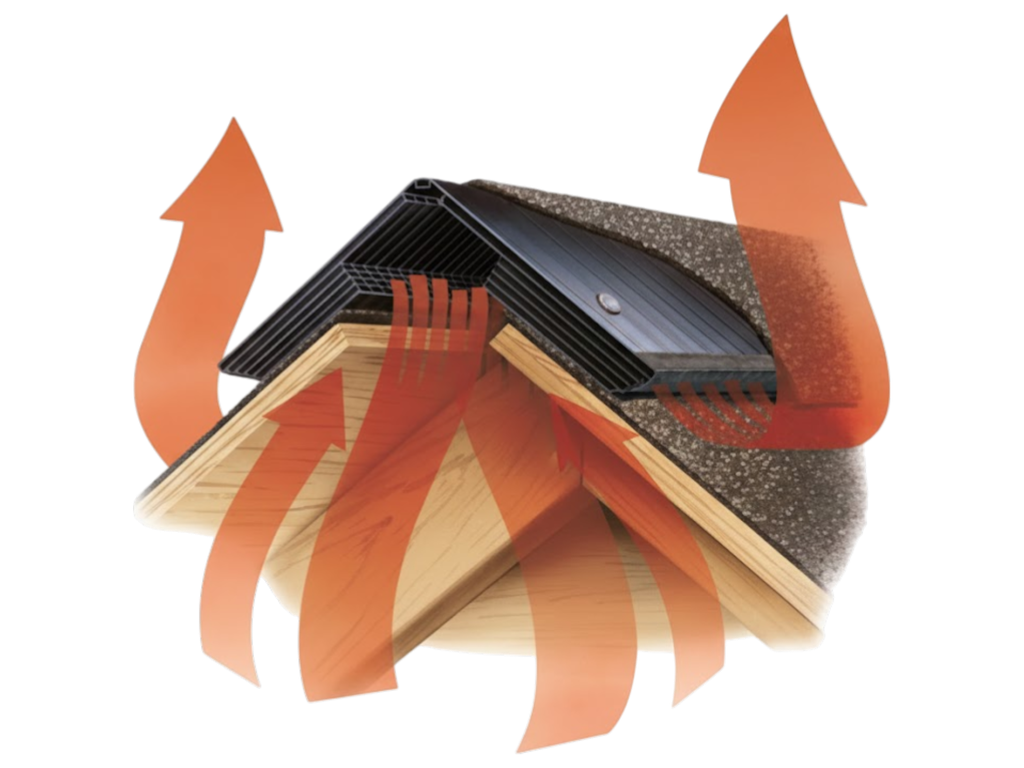 Ventilación Cumbrera Teja Americana 28.6cm x 6,1m  Storm Stop