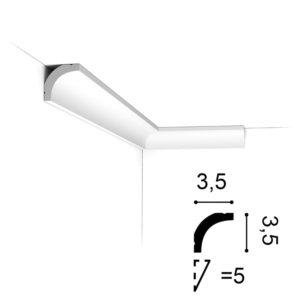 Moldura Perimetral Cornisa CB520N - 35mm x 35mm x 2m - ORAC