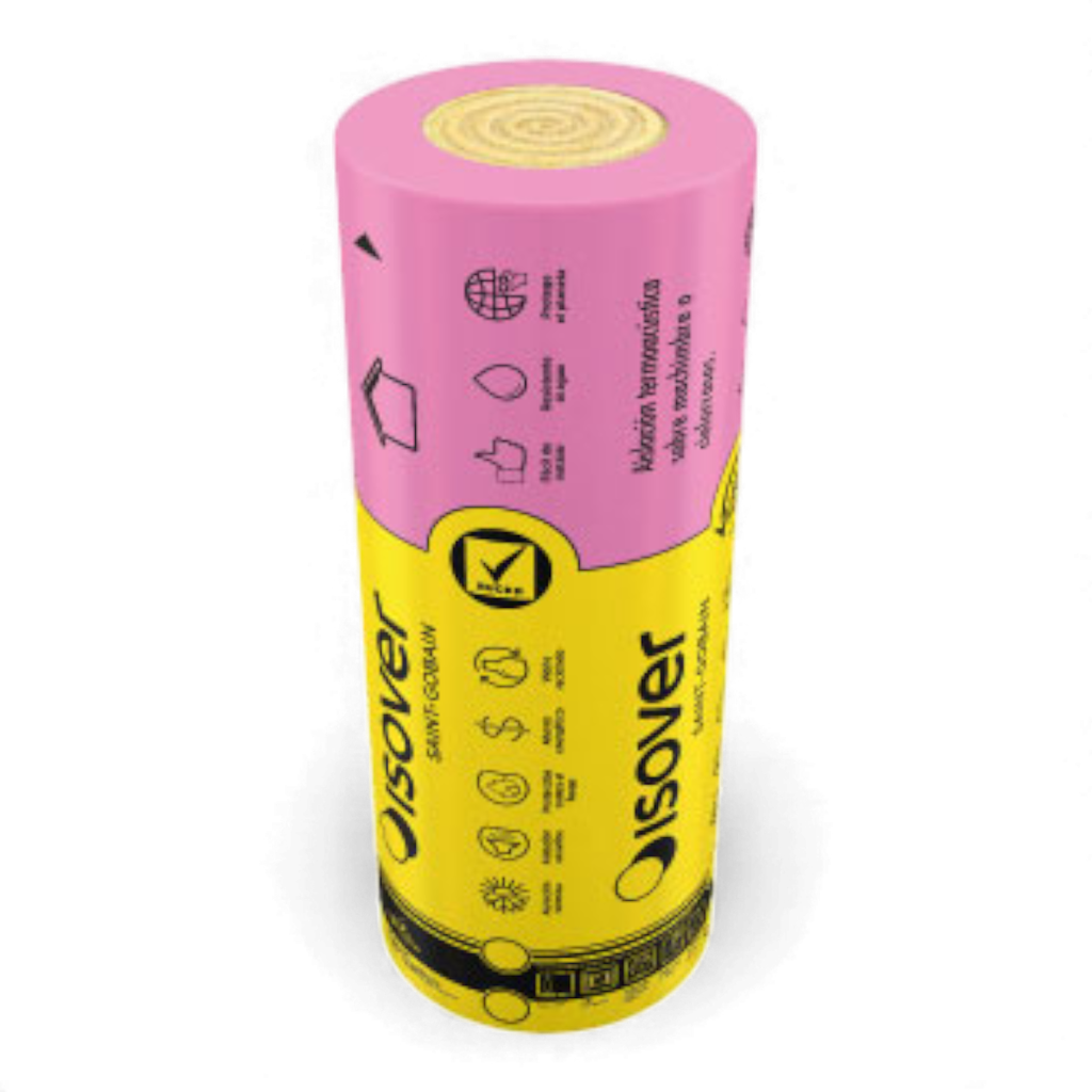 Lana de Vidrio ISOVER 89mm R11 - 1,2m x 12m - 14,4 m2