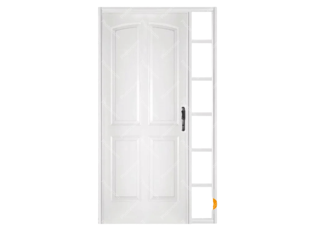 Puerta Exterior Oblak Mitad Vidrio Blanca 80cm x 2m - Izquie