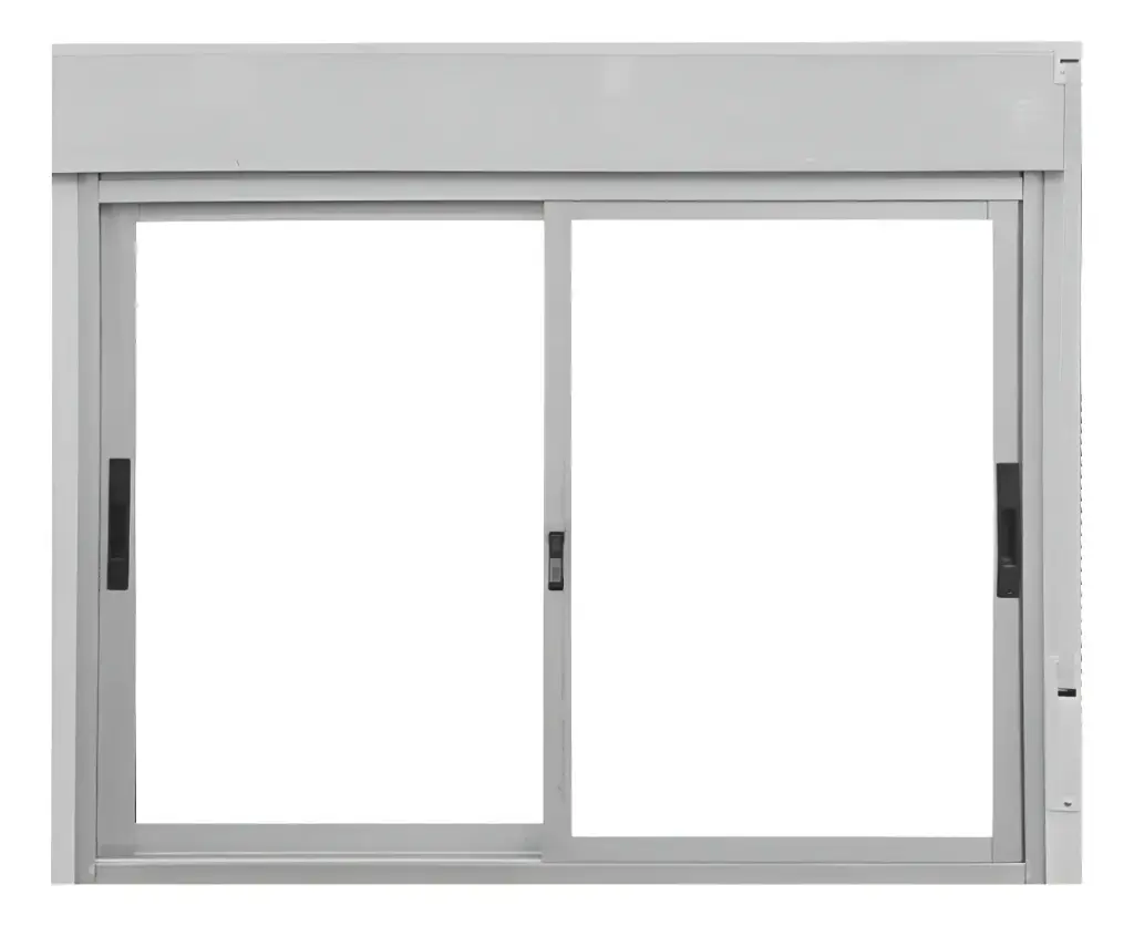 Aluminio Blanco Ventana Corrediza  Serie 20 Monoblock PVC 2H2G Natural  V4mm x 150cm x 120cm