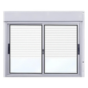 Aluminio Ventana Serie 25 - 180cm x 200cm + Monoblock PVC