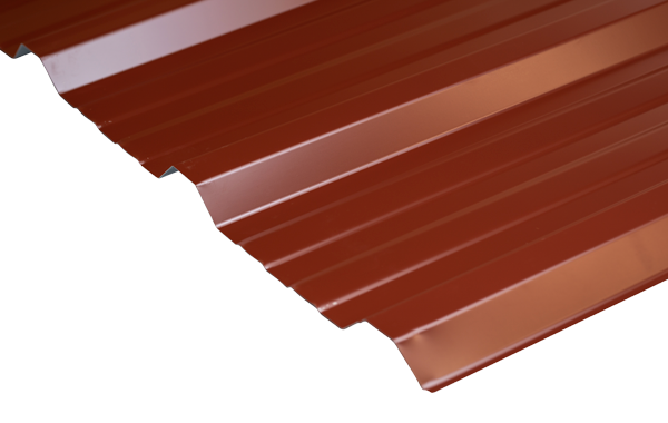 Chapa Trapezoidal Prepintada Terracota - Cal 26 Util 1m