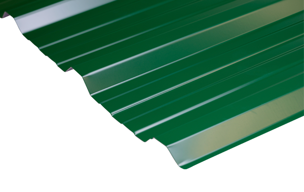 Chapa Trapezoidal Prepintada Verde - Cal 26 Util 1m