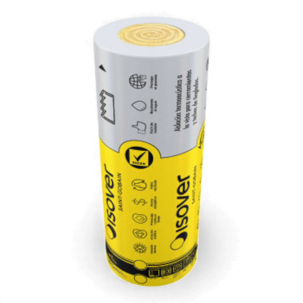 Lana ISOVER Con Aluminio 50mm x 1,2m x 12m x 14.4 m2