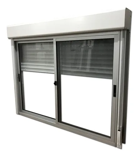 Aluminio Ventana Serie 20 - 120cm x 100cm + Monoblock PVC