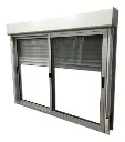Aluminio Ventana Serie 20 - 120cm x 100cm + Monoblock PVC