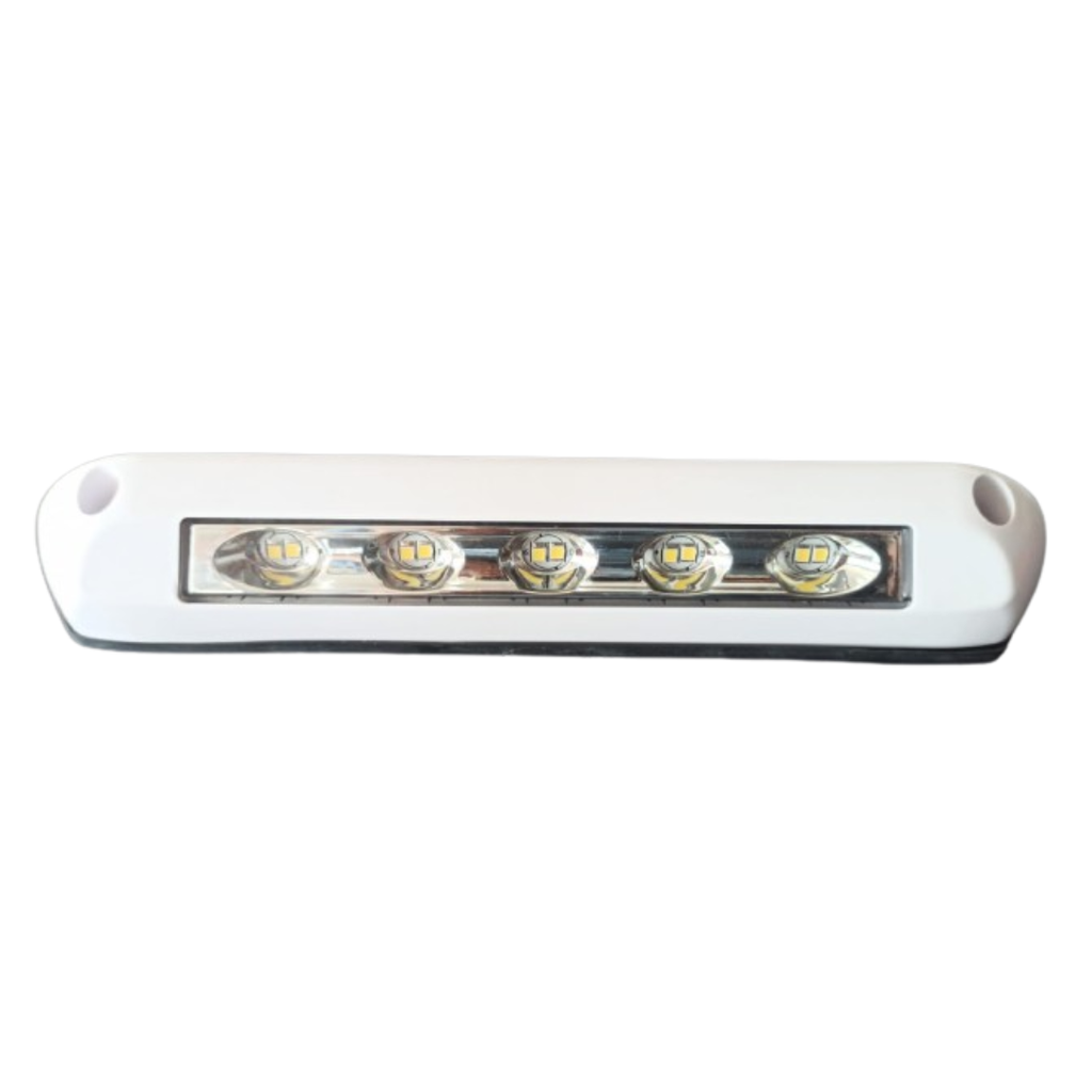 RV Luminaria Led 12v Exterior Cableada - 10 Led - Largo 24cm