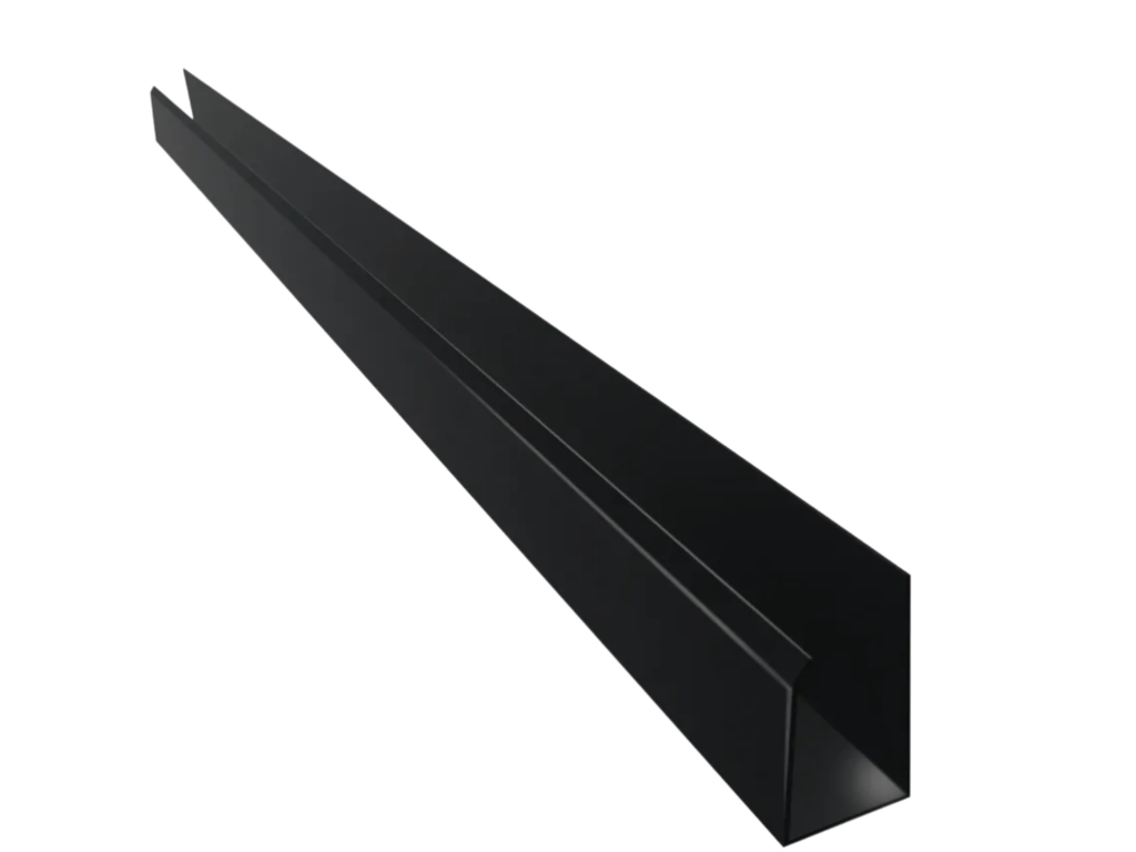 PVC Perimetral U Tipo J Negro x 6m - Plasbil
