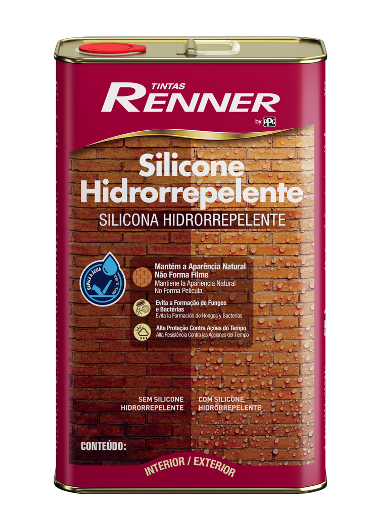 Pintura Hidrorepelente al Agua Silicona Transparente x 5 L