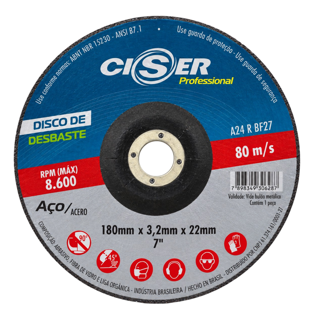 Disco de Corte Acero Ciser PRO 230 x 3.2 x 22 - 9