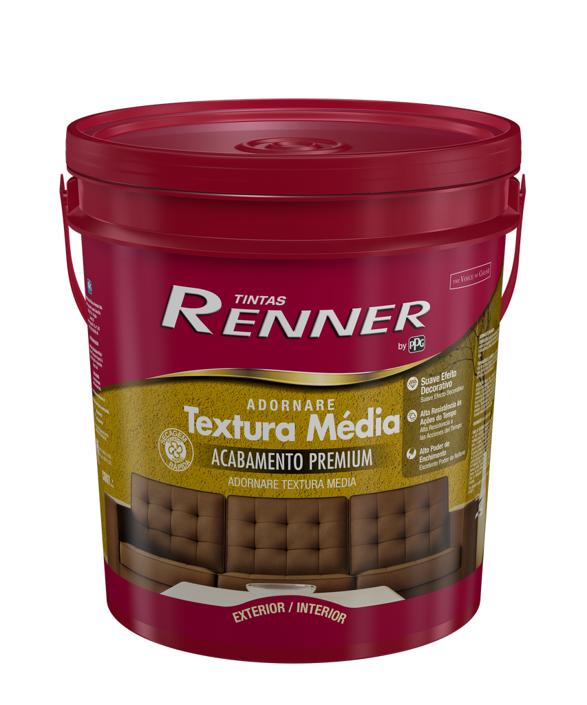 Pintura Textura Media Base Blanca - RV3555 - 25 Kg Renner