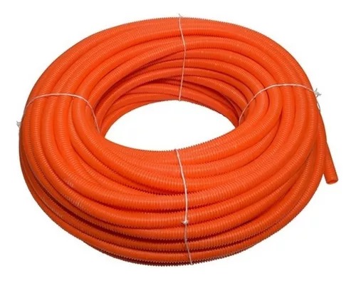 Caño Corrugado 205/25 mm Naranja x 50 mts