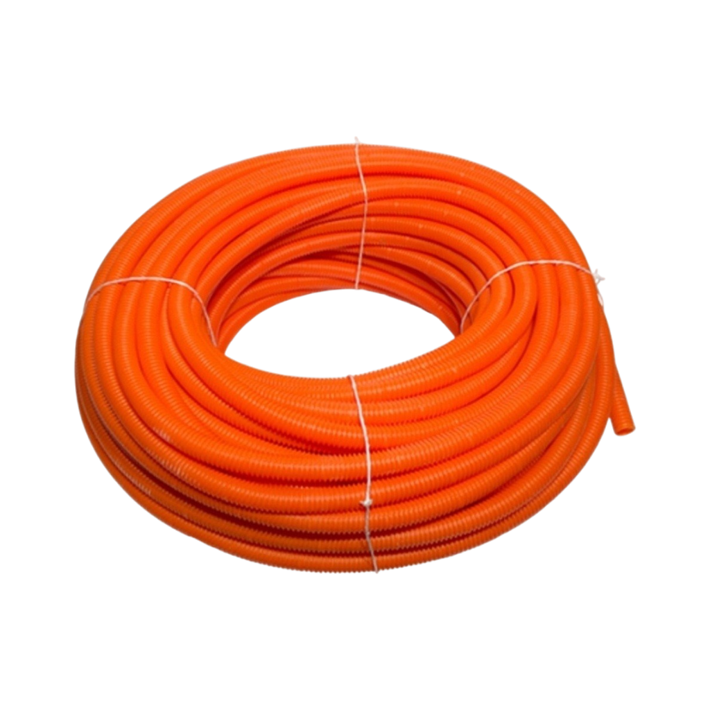 Caño Corrugado 205/25 mm Naranja x 50 mts
